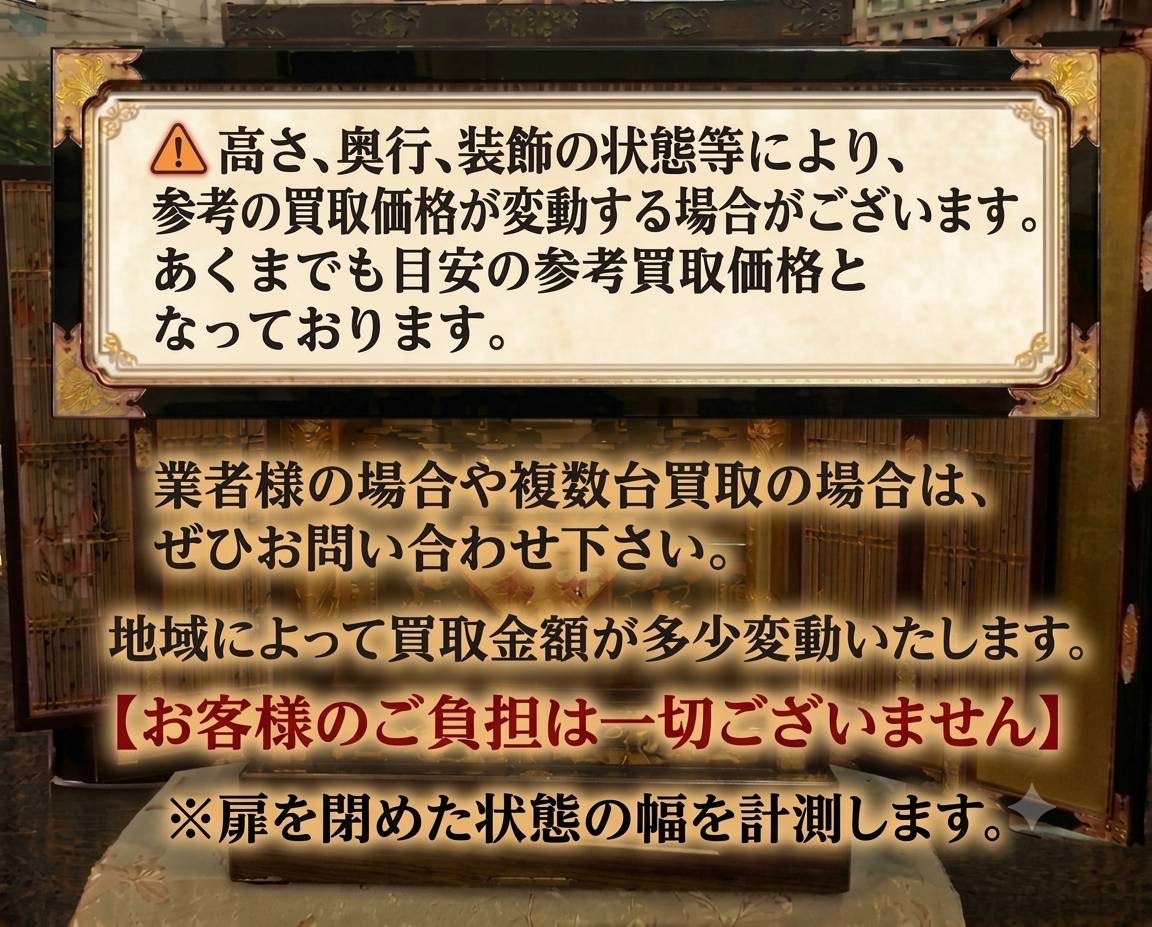 買取参考価格に関する注意事項